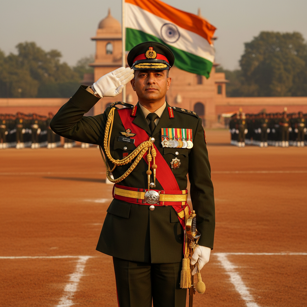 Indian Army officer in full dress uniform — the reward for every defence aspirant
