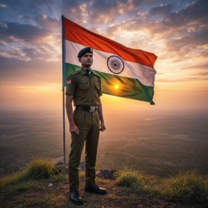Indian NDA cadet at sunrise — the dream of every defence aspirant