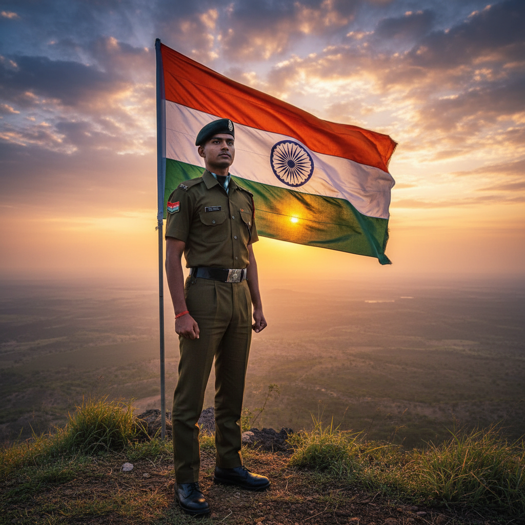 Indian NDA cadet at sunrise — the dream of every defence aspirant