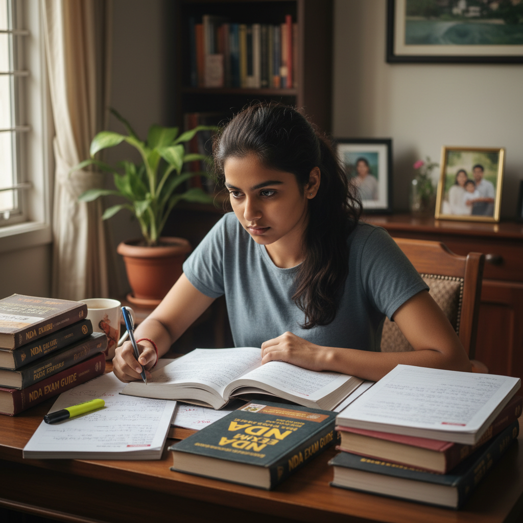 NDA exam preparation student studying 2026