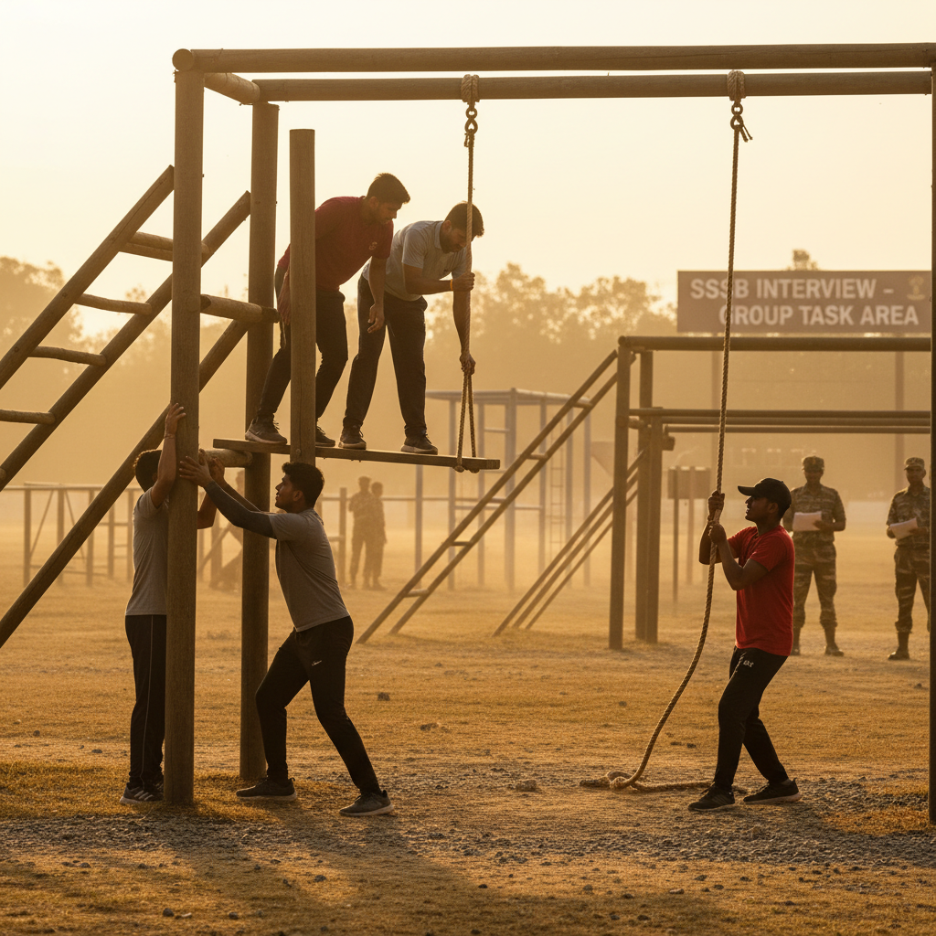 SSB interview group task outdoor activity NDA CDS 2026