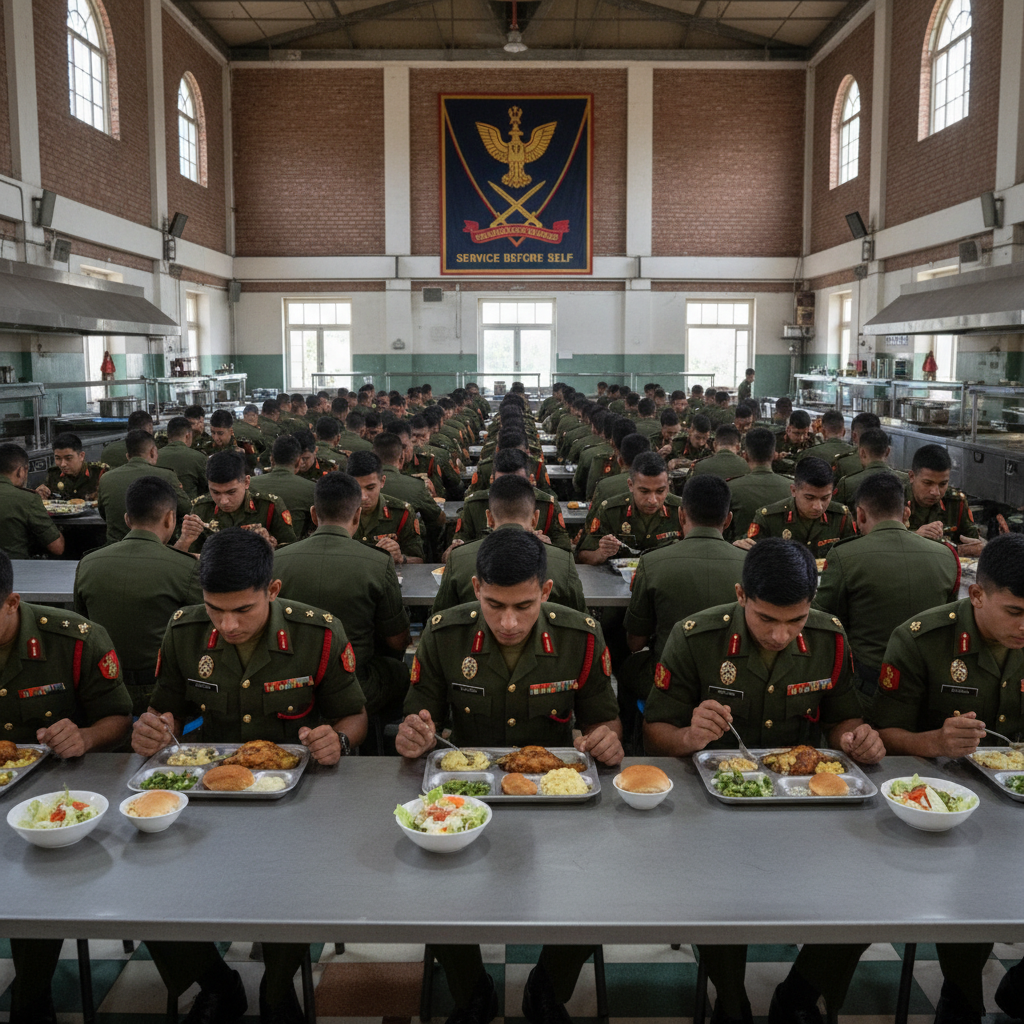 NDA cadets dining together at mess hall — fostering brotherhood and discipline